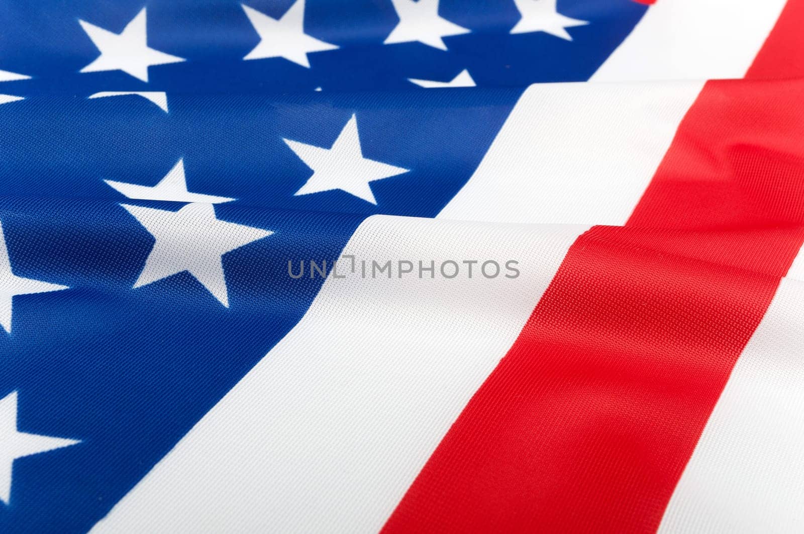 Closeup of Flag of United States of America