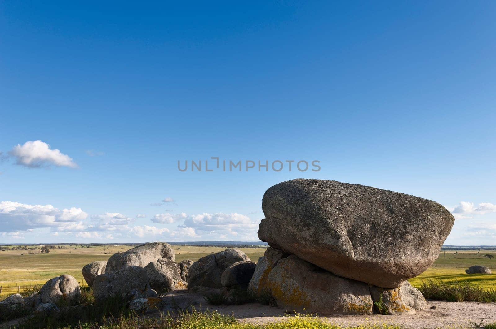 Vast plains of the Alentejo country in spring, Portugal