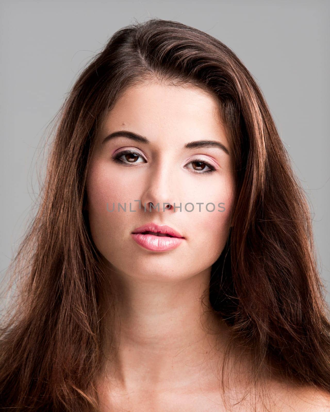 Close-up portrait of a beautiful young woman