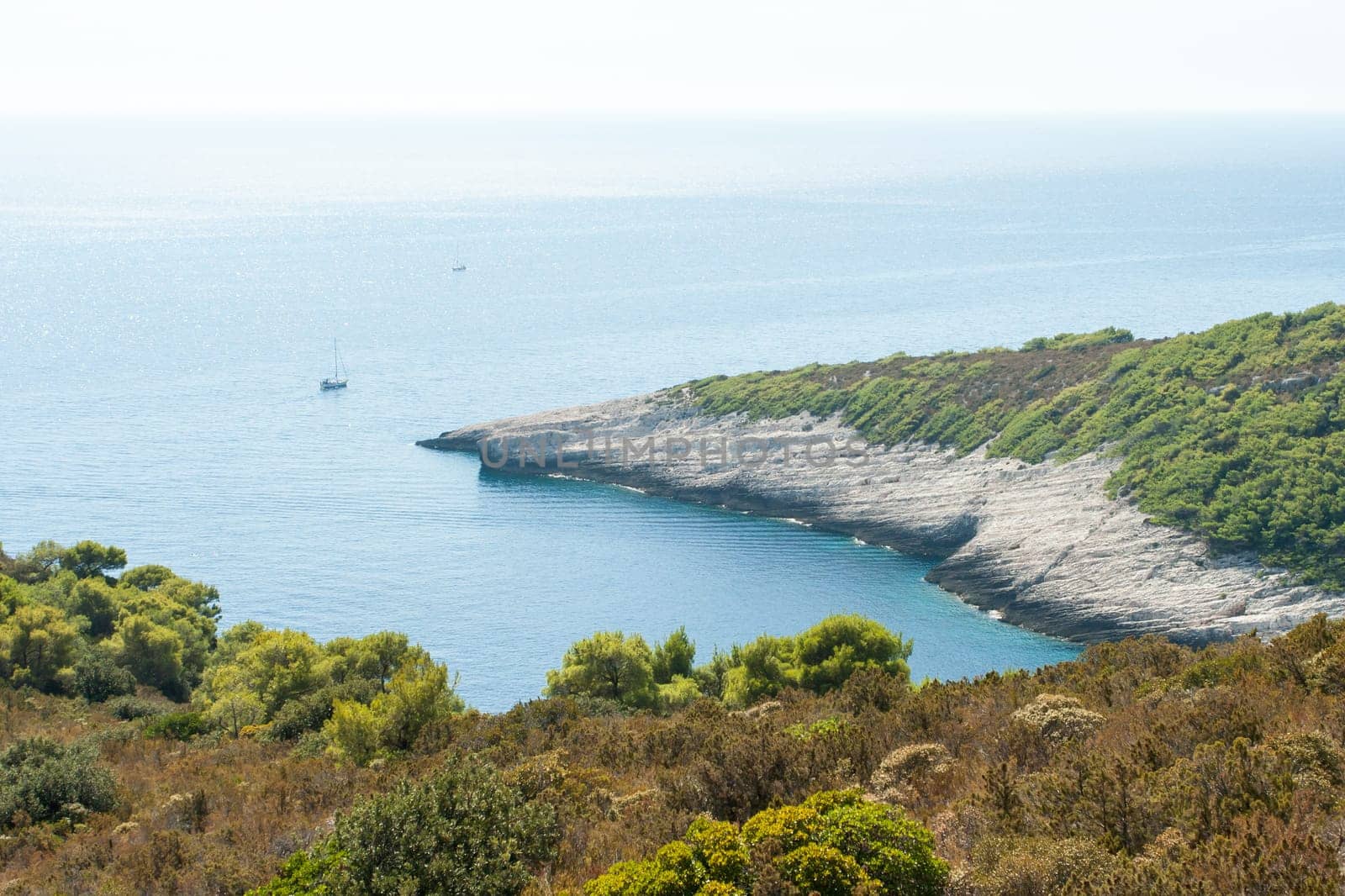 A scenic bay of Vis island in Croatia