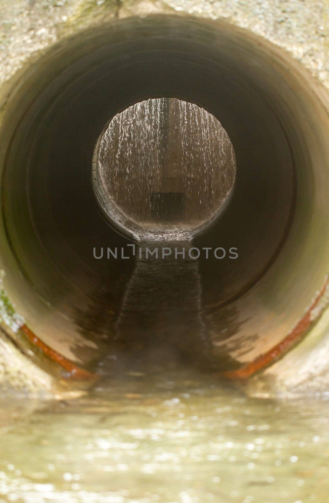 water drainage channel on black hole