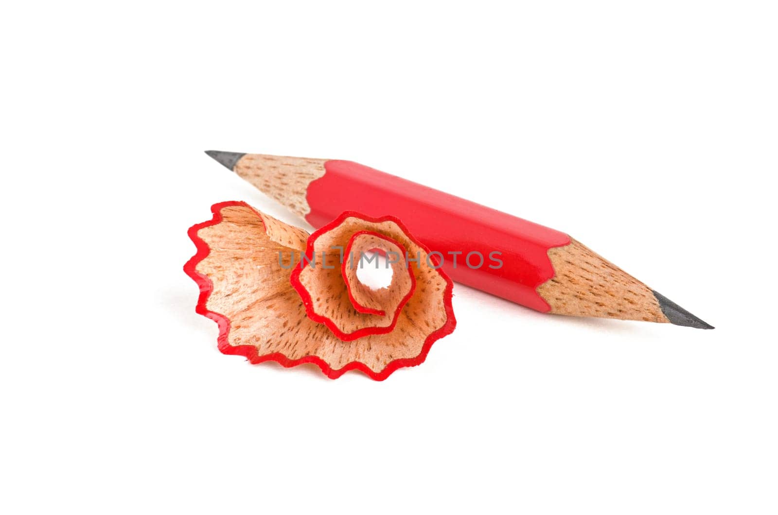 Pencil stub sharpened on both sides