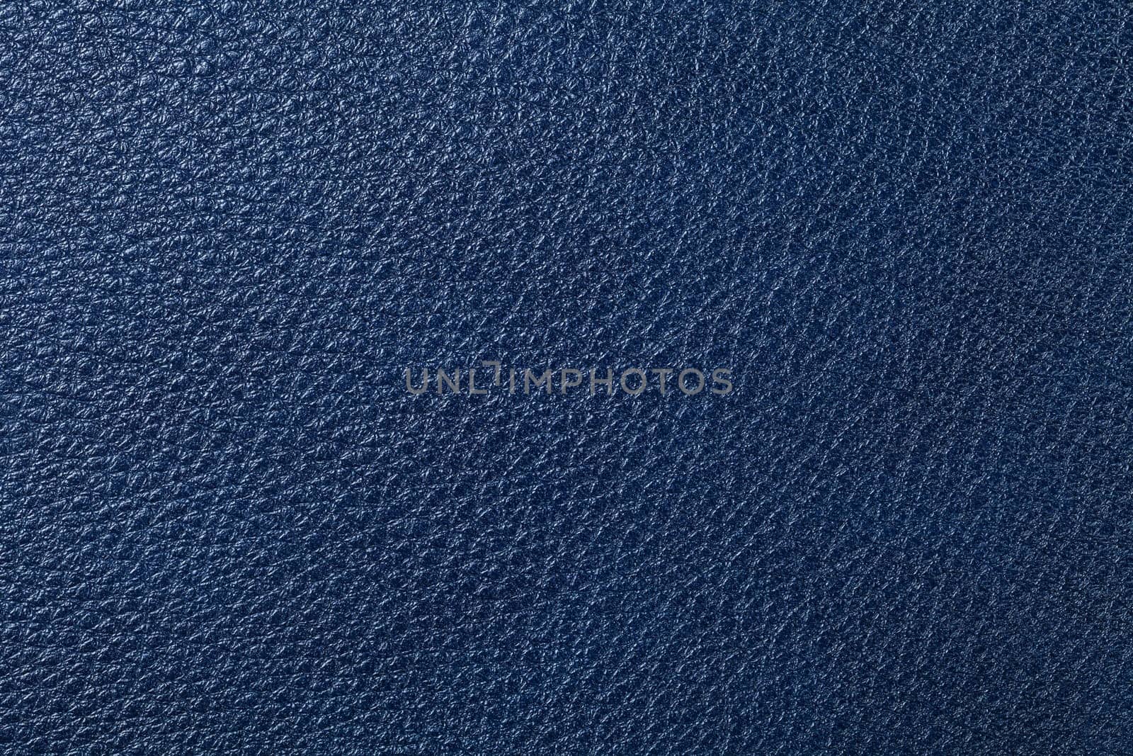 Blue leather texture for background. Top view