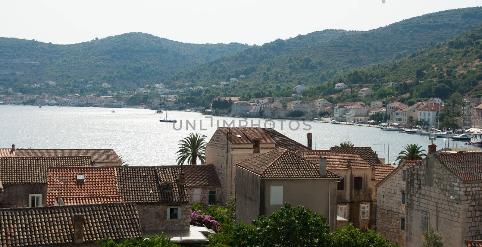 View of the coastal village