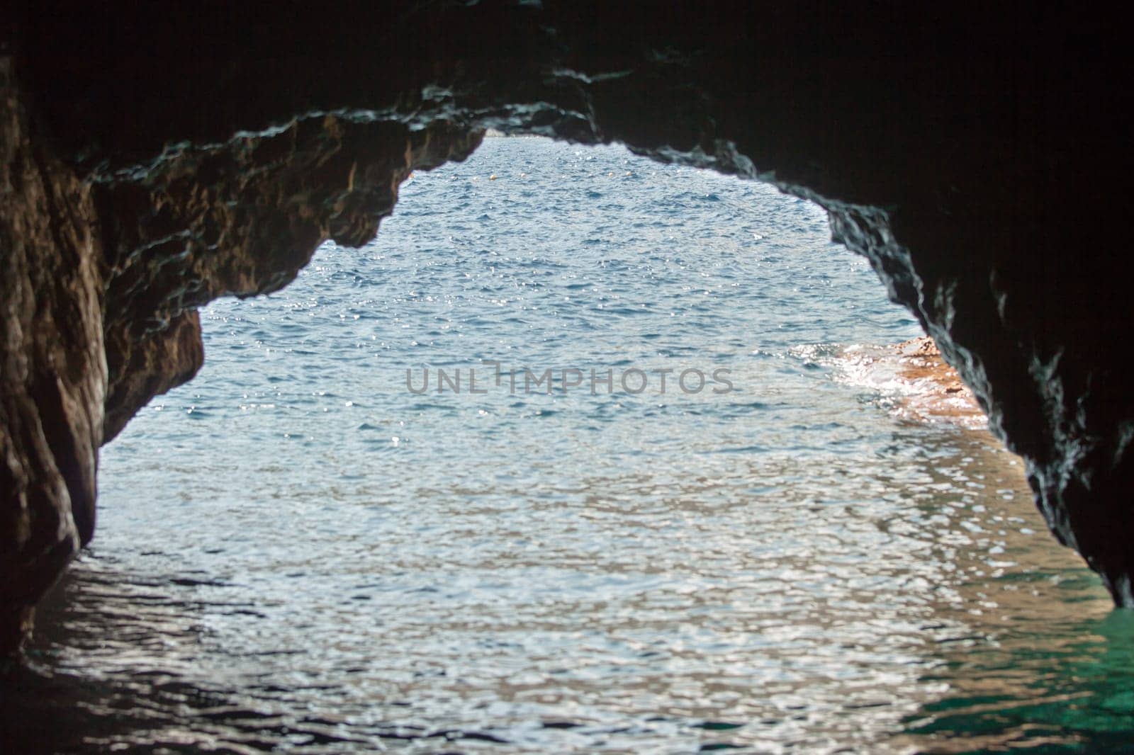 sea cave on the rocky coast