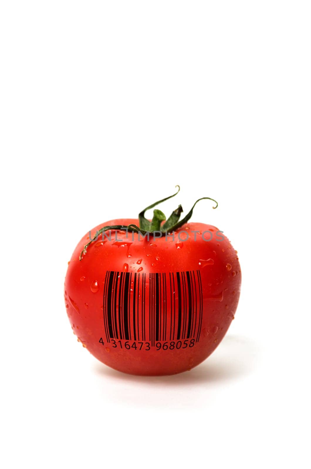 Tomato with barcode