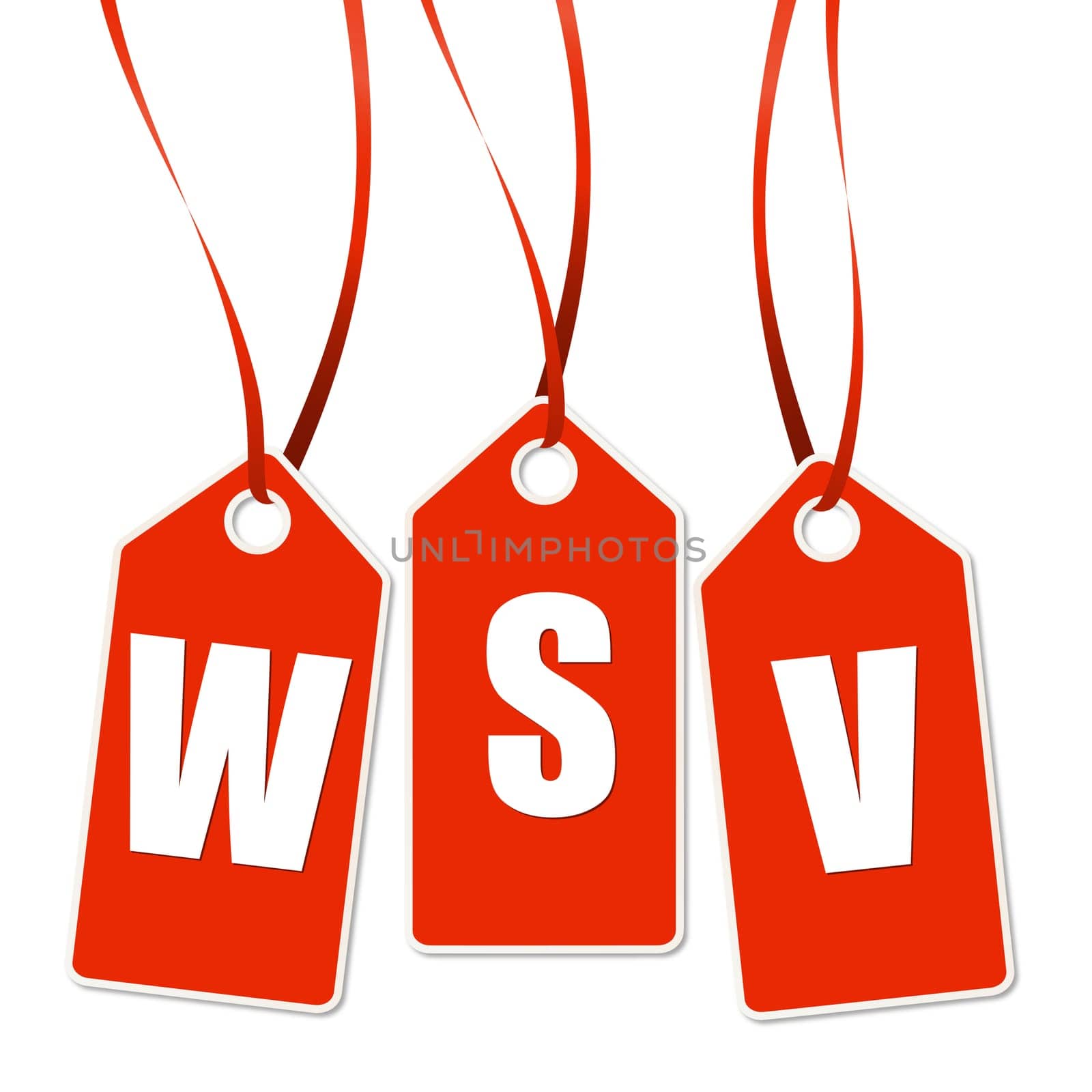 3 red pendants with WSV