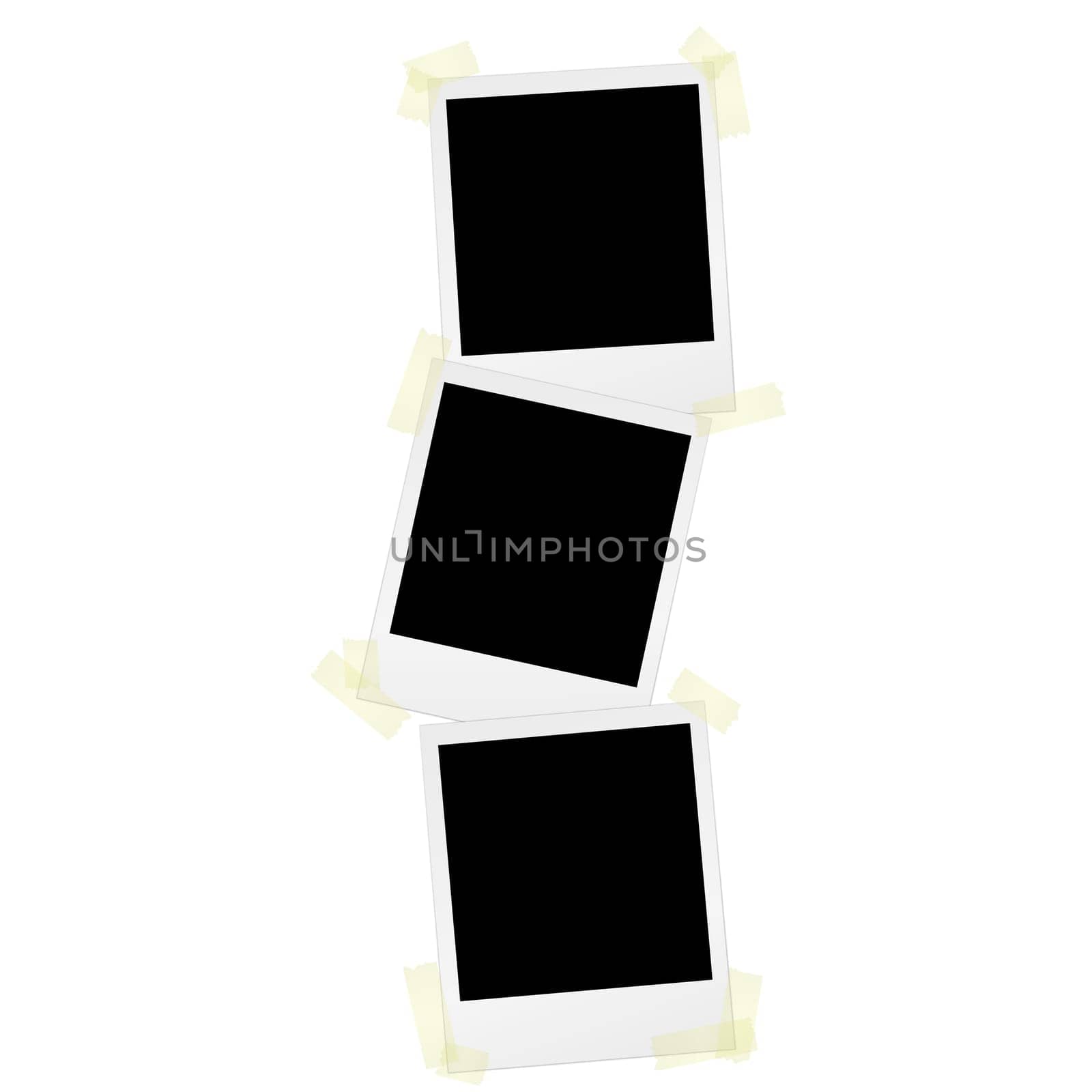 Polaroids with adhesive strips