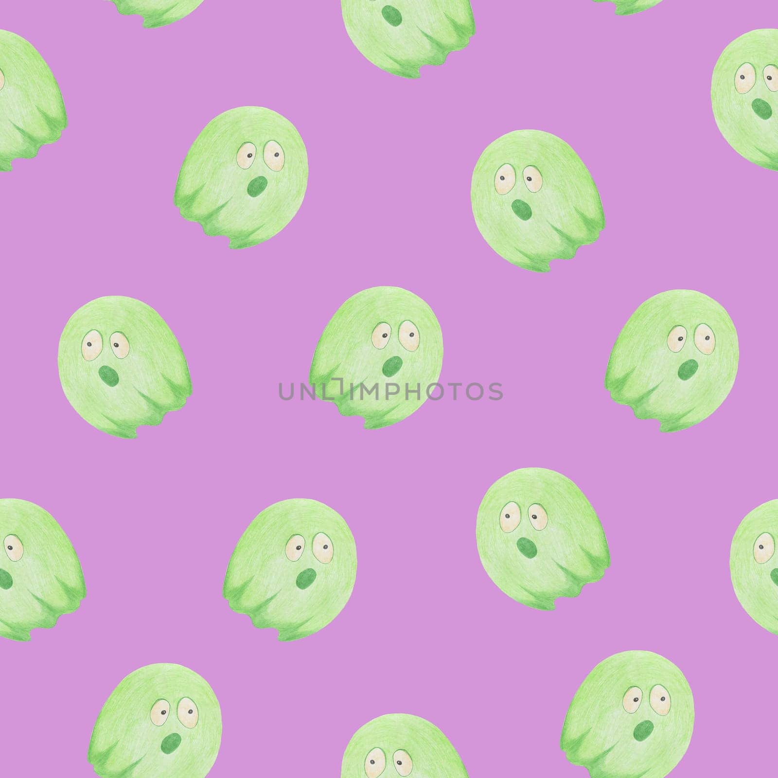 Halloween Background. Halloween Seamless Pattern with Ghosts. by Rina_Dozornaya