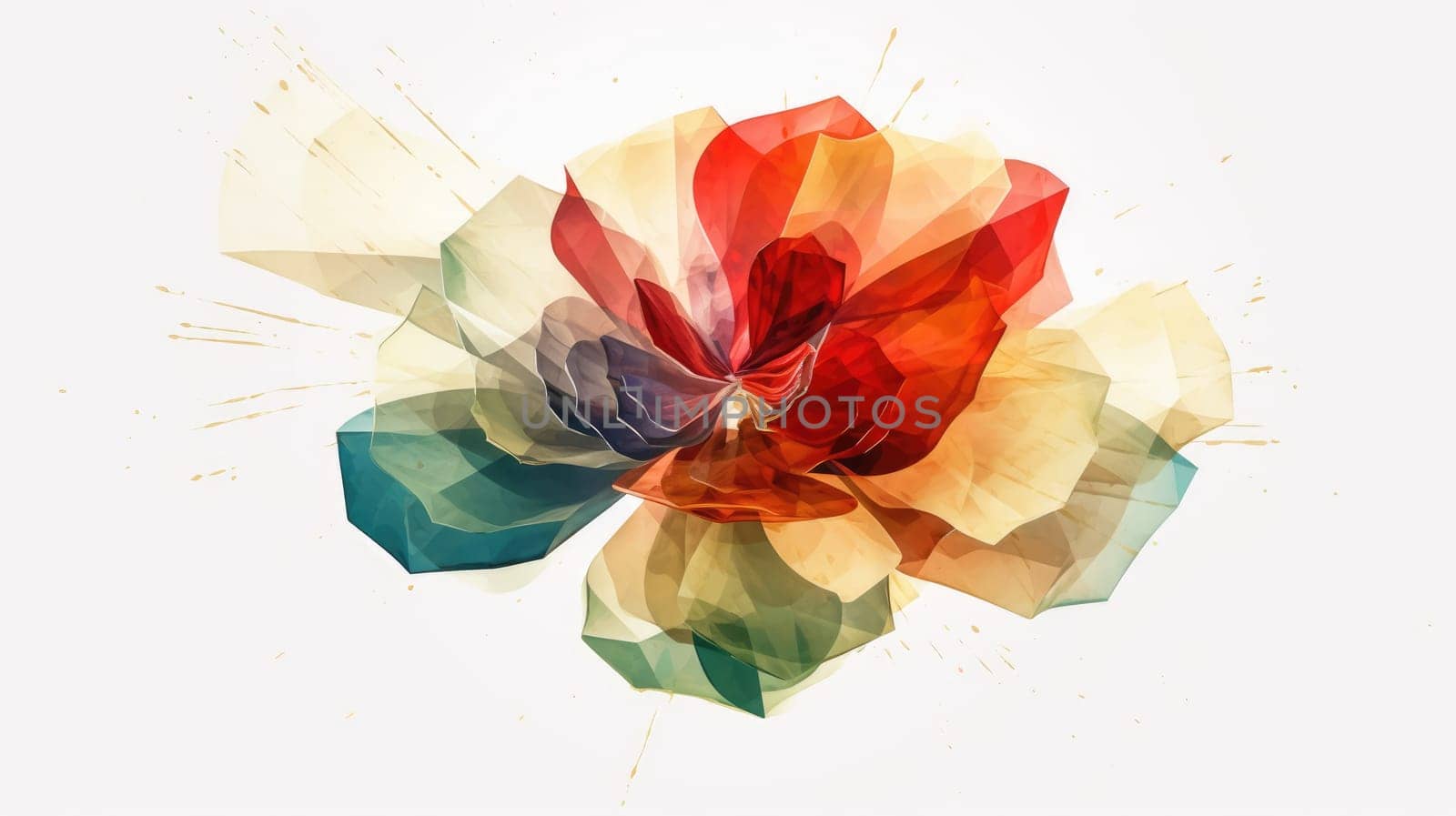 Watercolor abstract design for background of wedding or buzzy social media banner generative AI