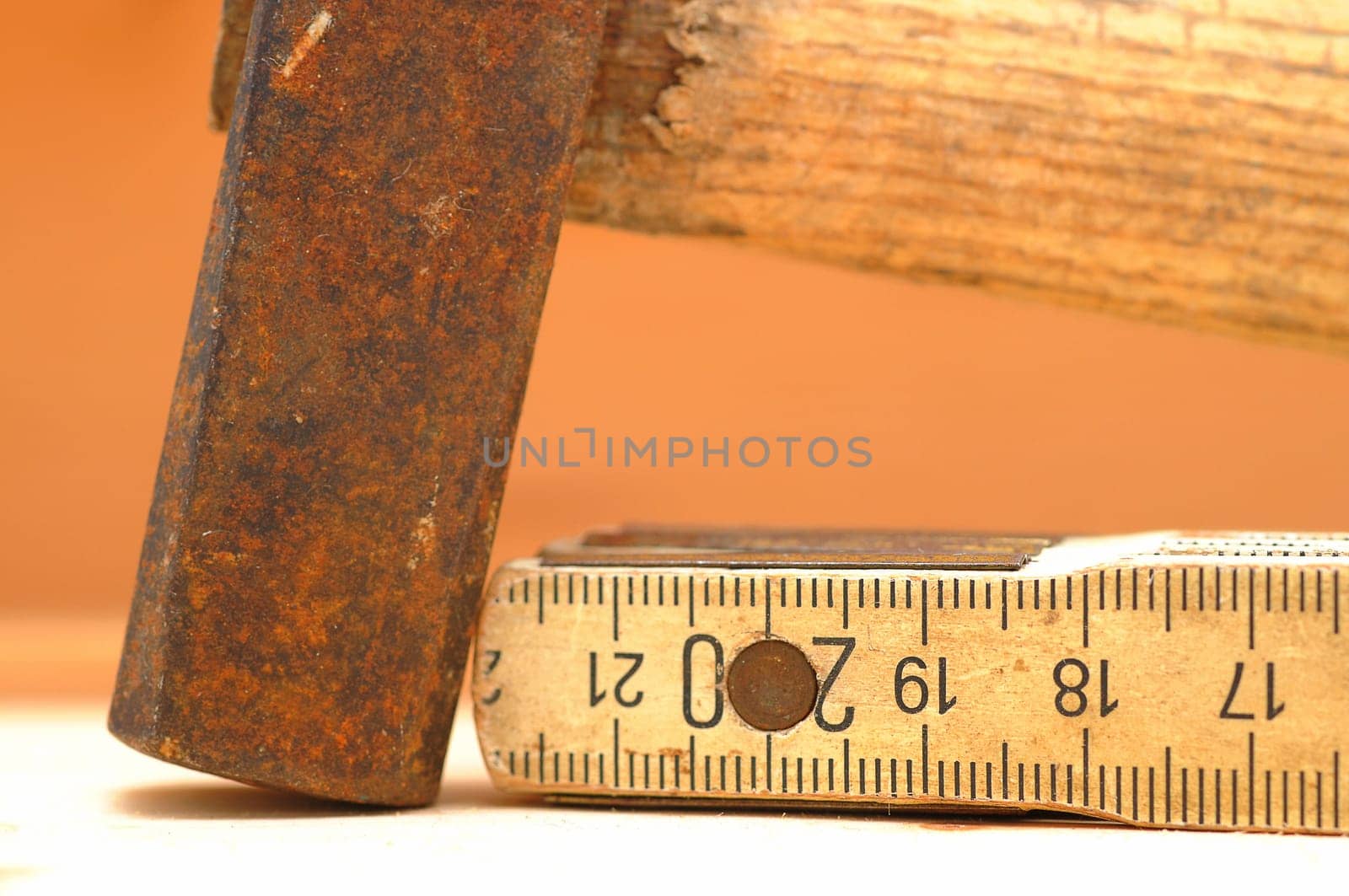Hammer and folding rule