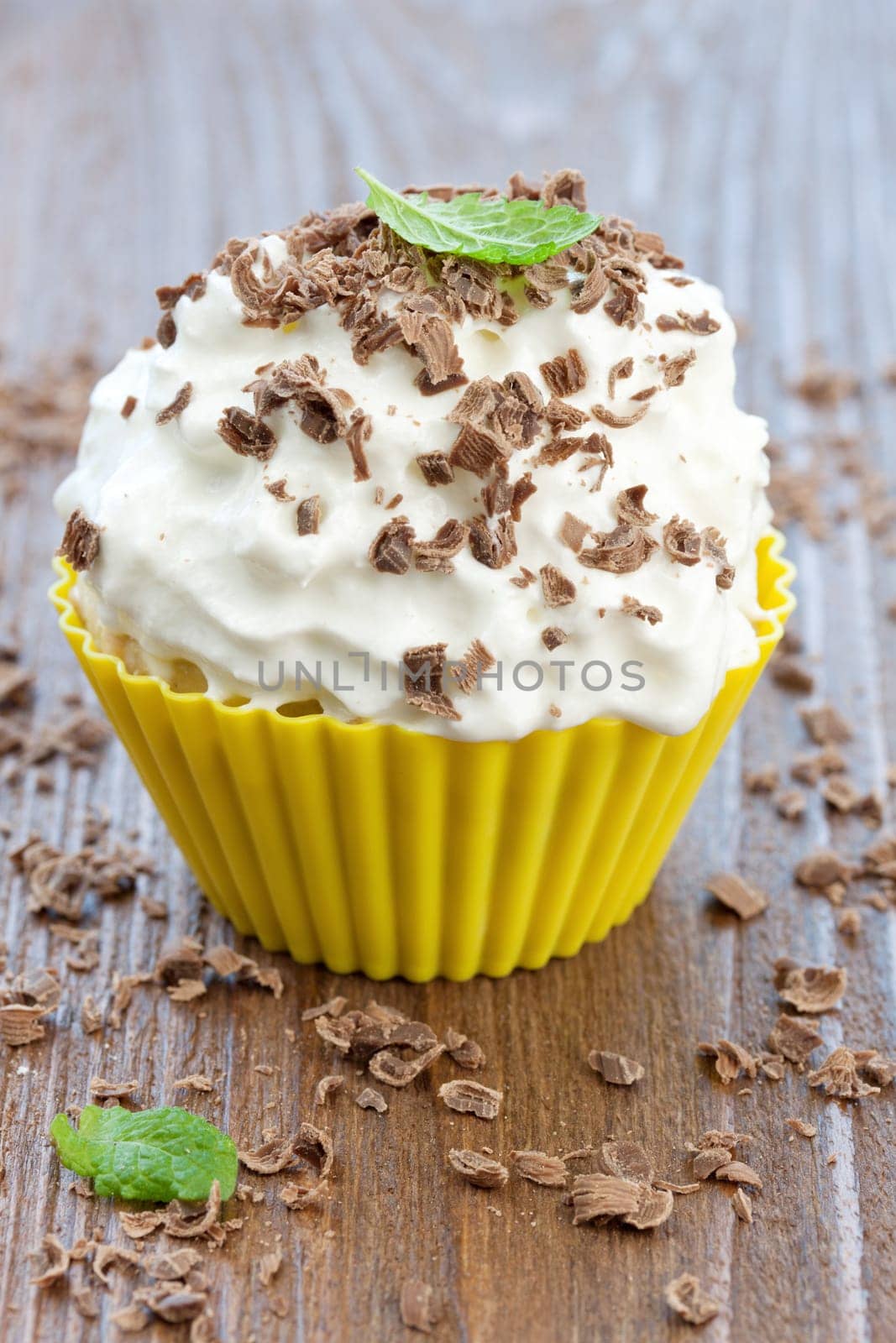 Muffin with chocolate chips