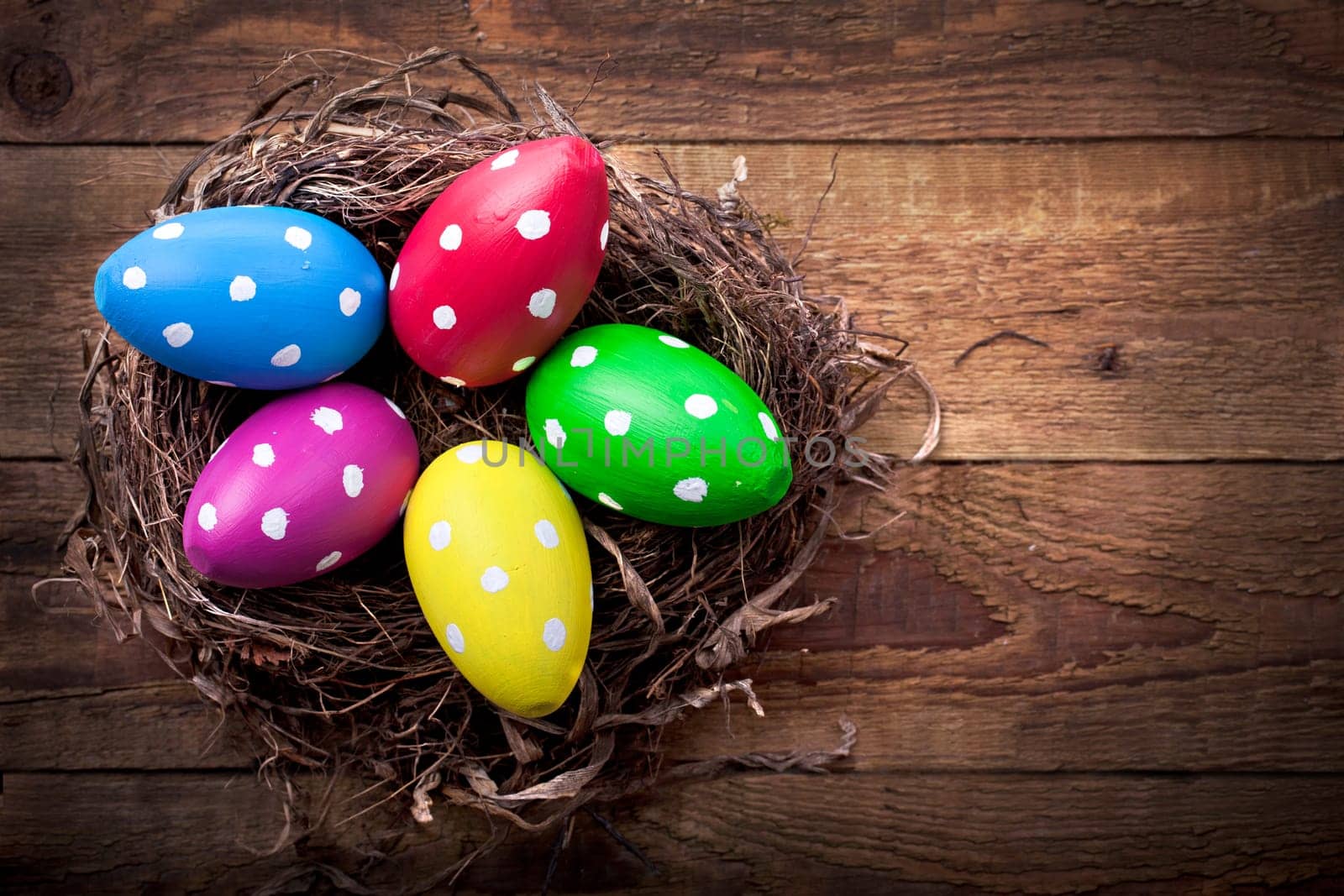 Easter eggs in the Easter basket