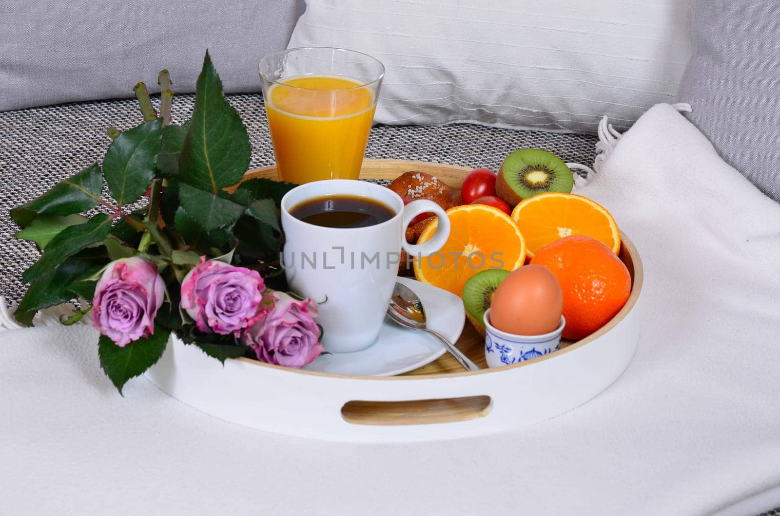 Breakfast in the morning in bed
