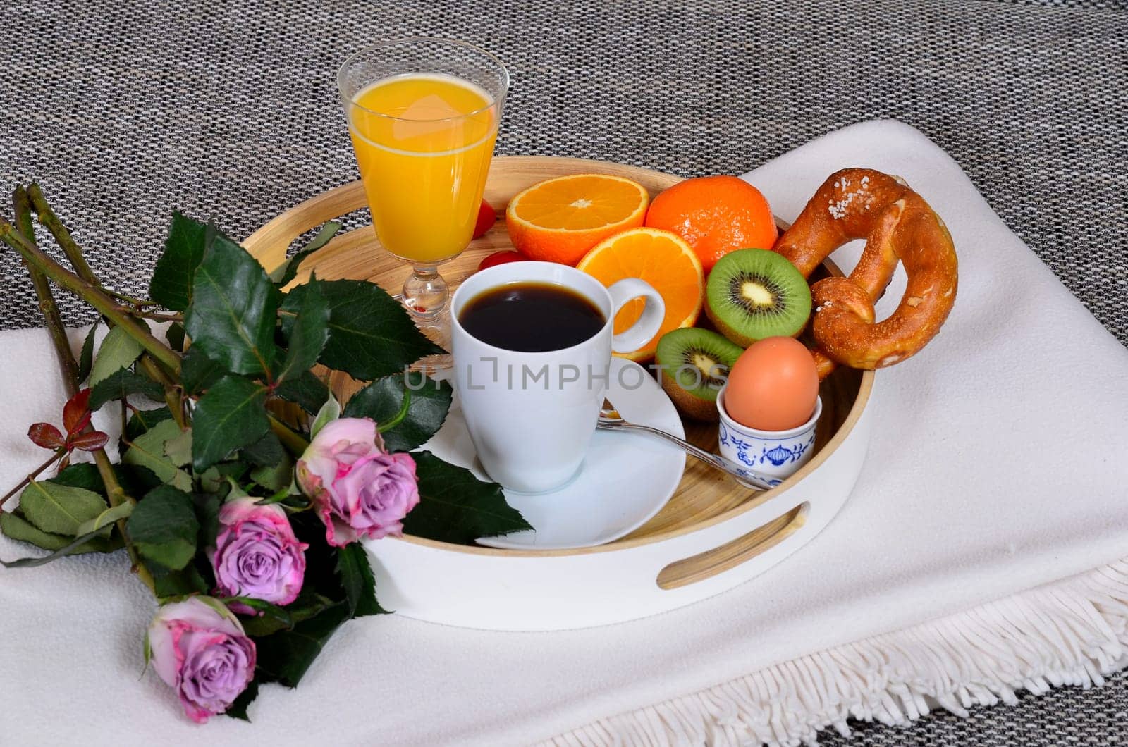 Breakfast in the morning in bed