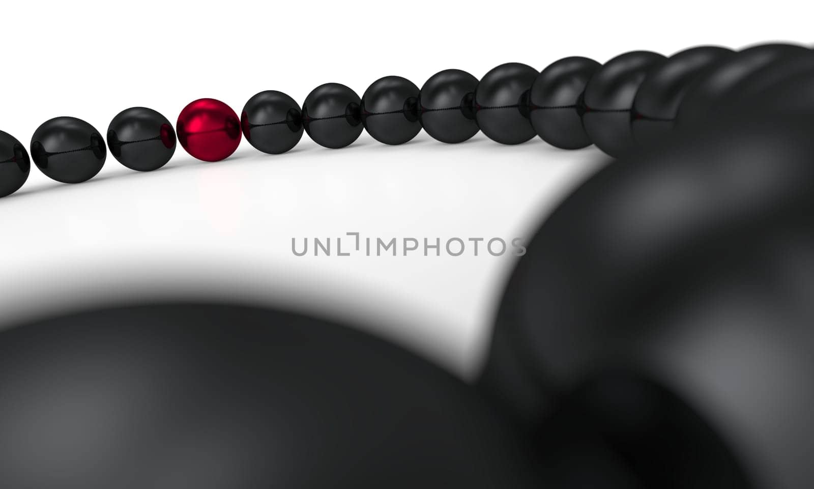 red and black - 3D ball focus 11