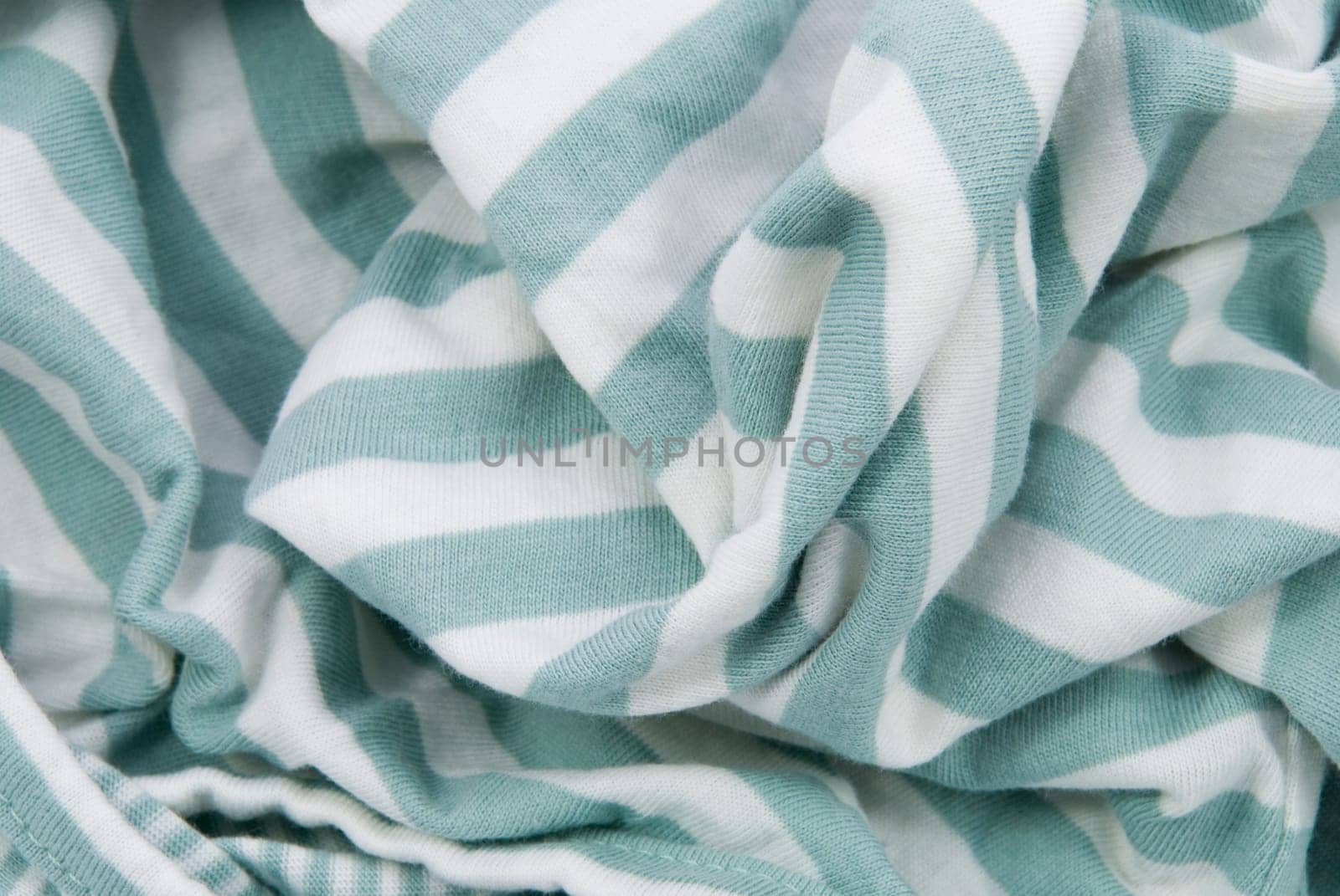 cotton background with white and green stripes