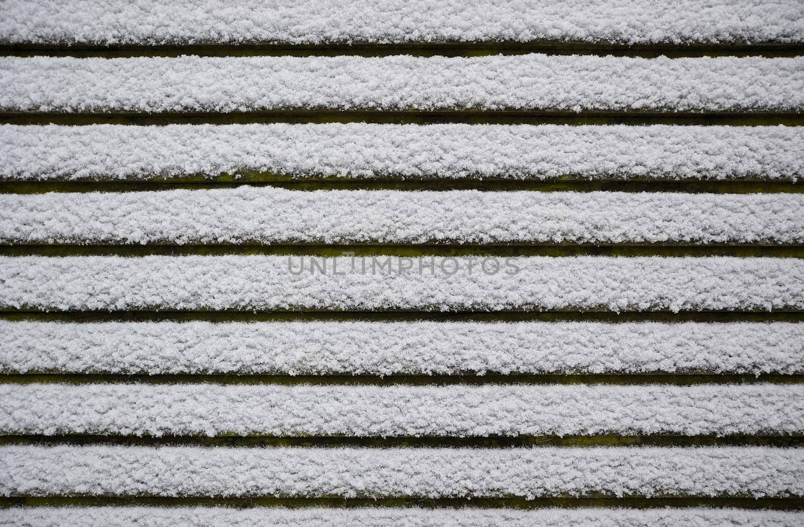 Roof of a mountain hut in winter