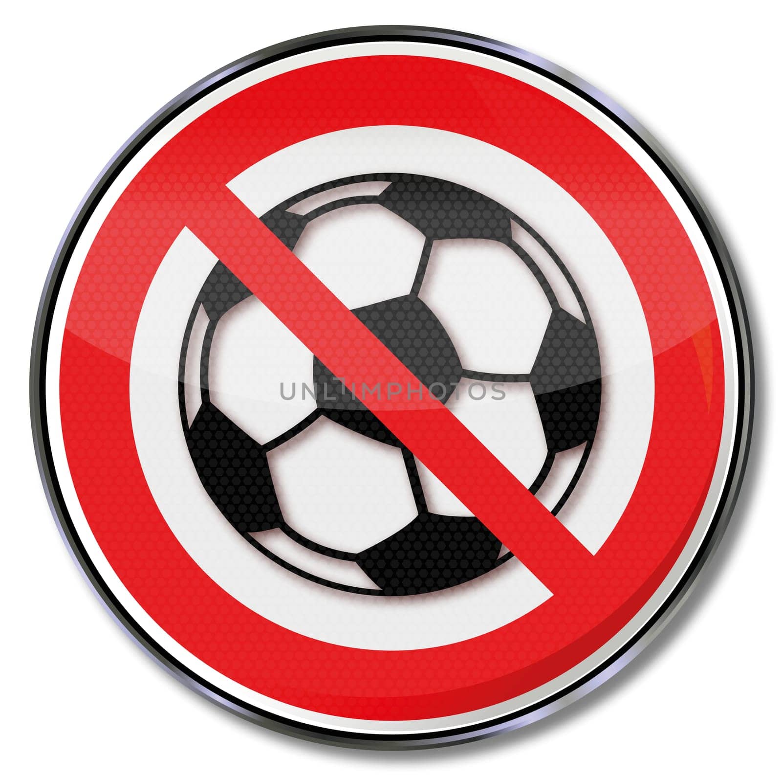 Sign banning the football game