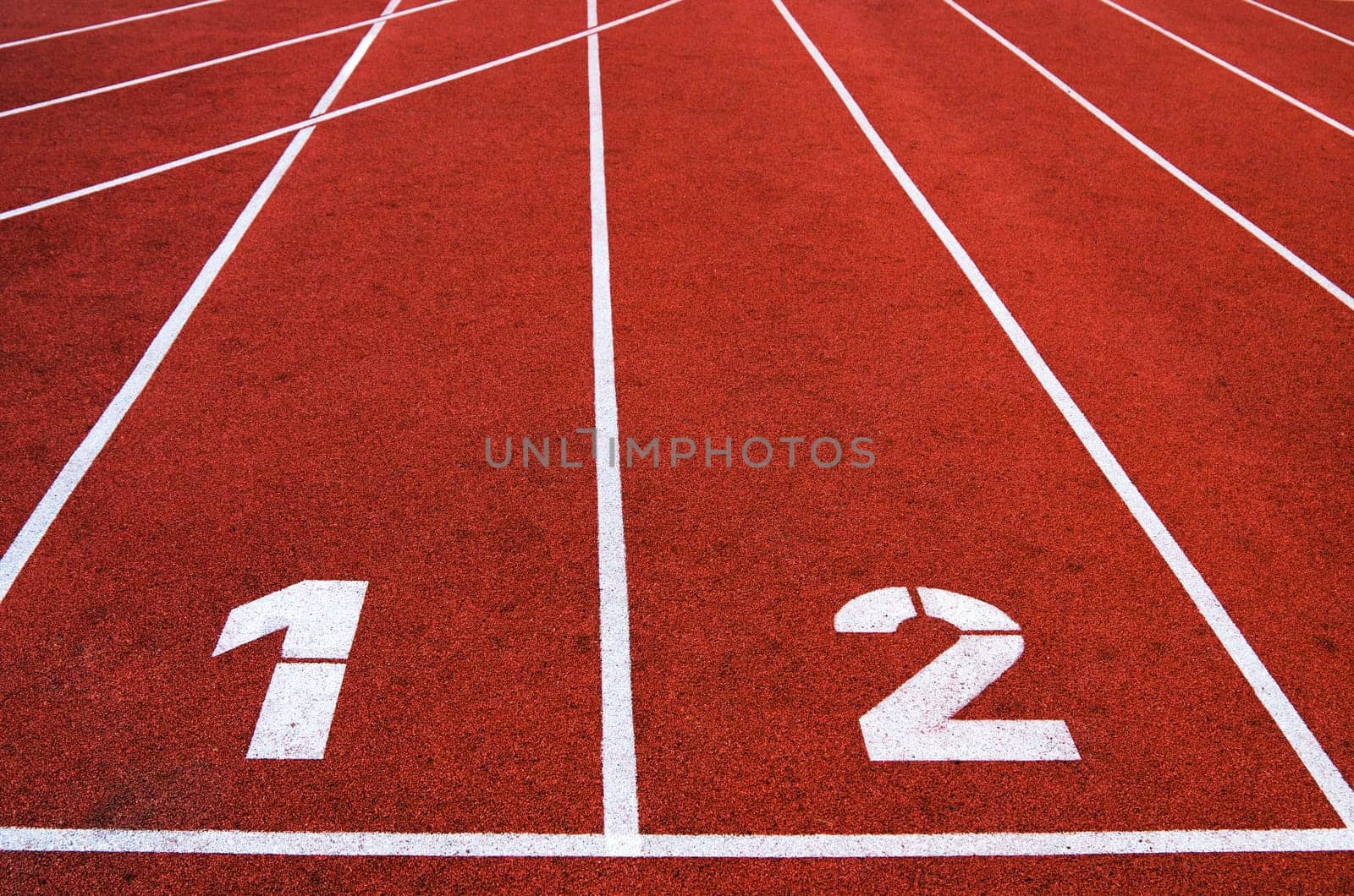 Racetrack in stadium, a close up