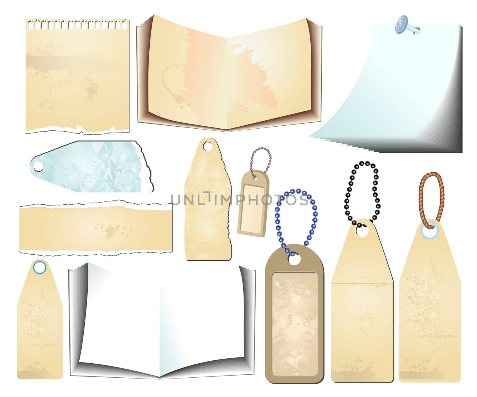 set of the grunge scrapbooks tablets tag labels