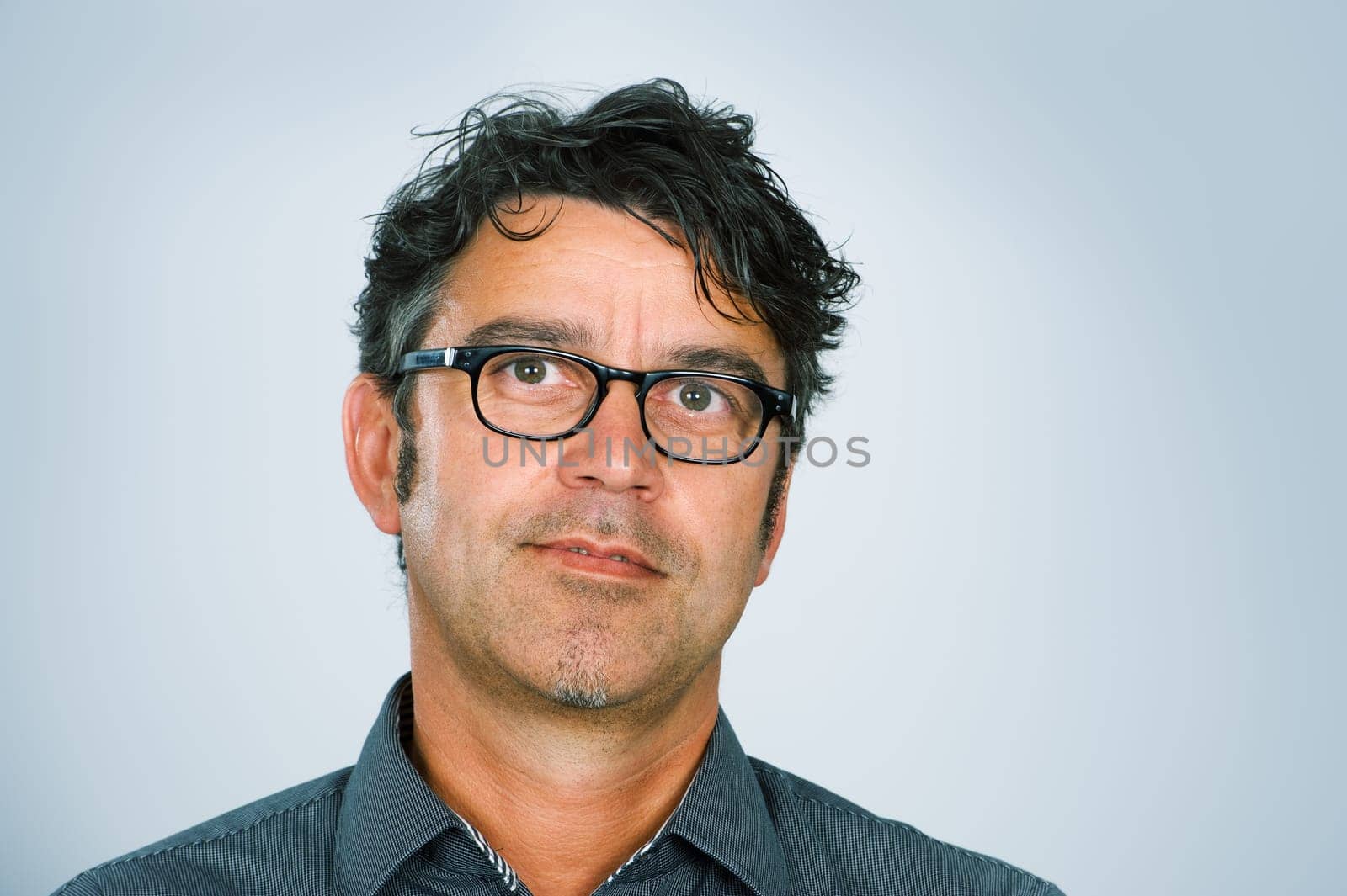 handsome man with glasses