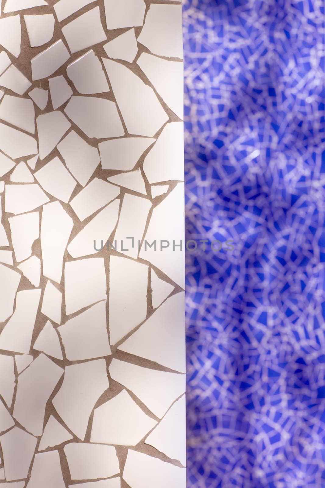 broken tiles mosaic trencadis typical from Mediterranean Spain