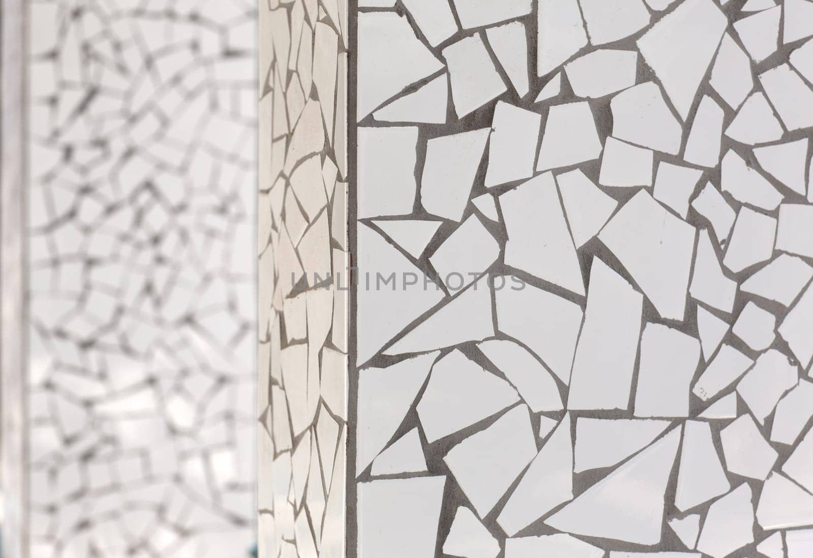 broken tiles mosaic trencadis typical from Mediterranean Spain