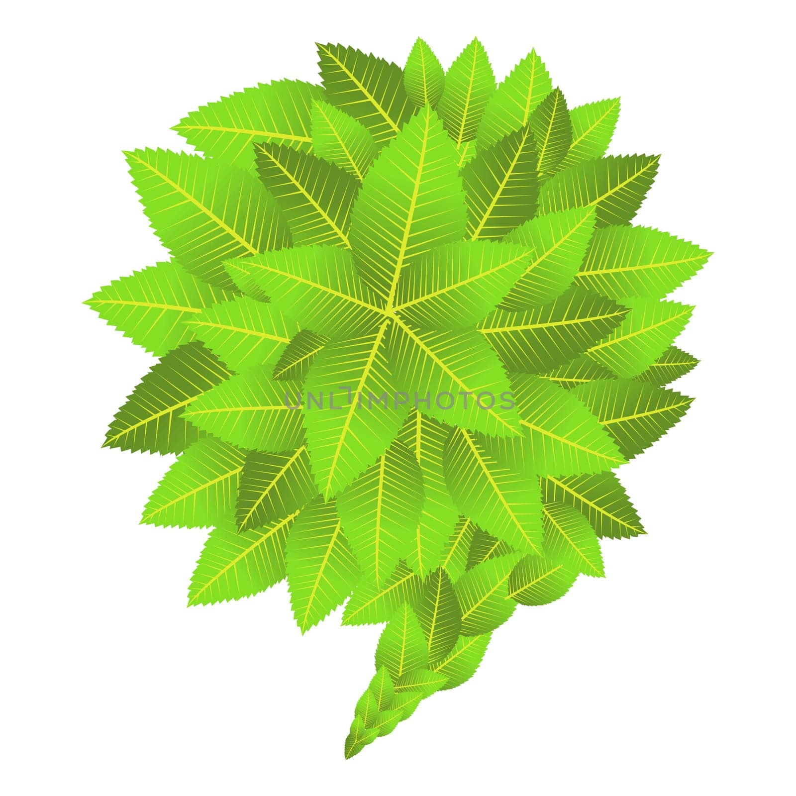 Go Green web marketing campaign: leaves composition in bubble shape. Vector file layered for easy manipulation and custom coloring.