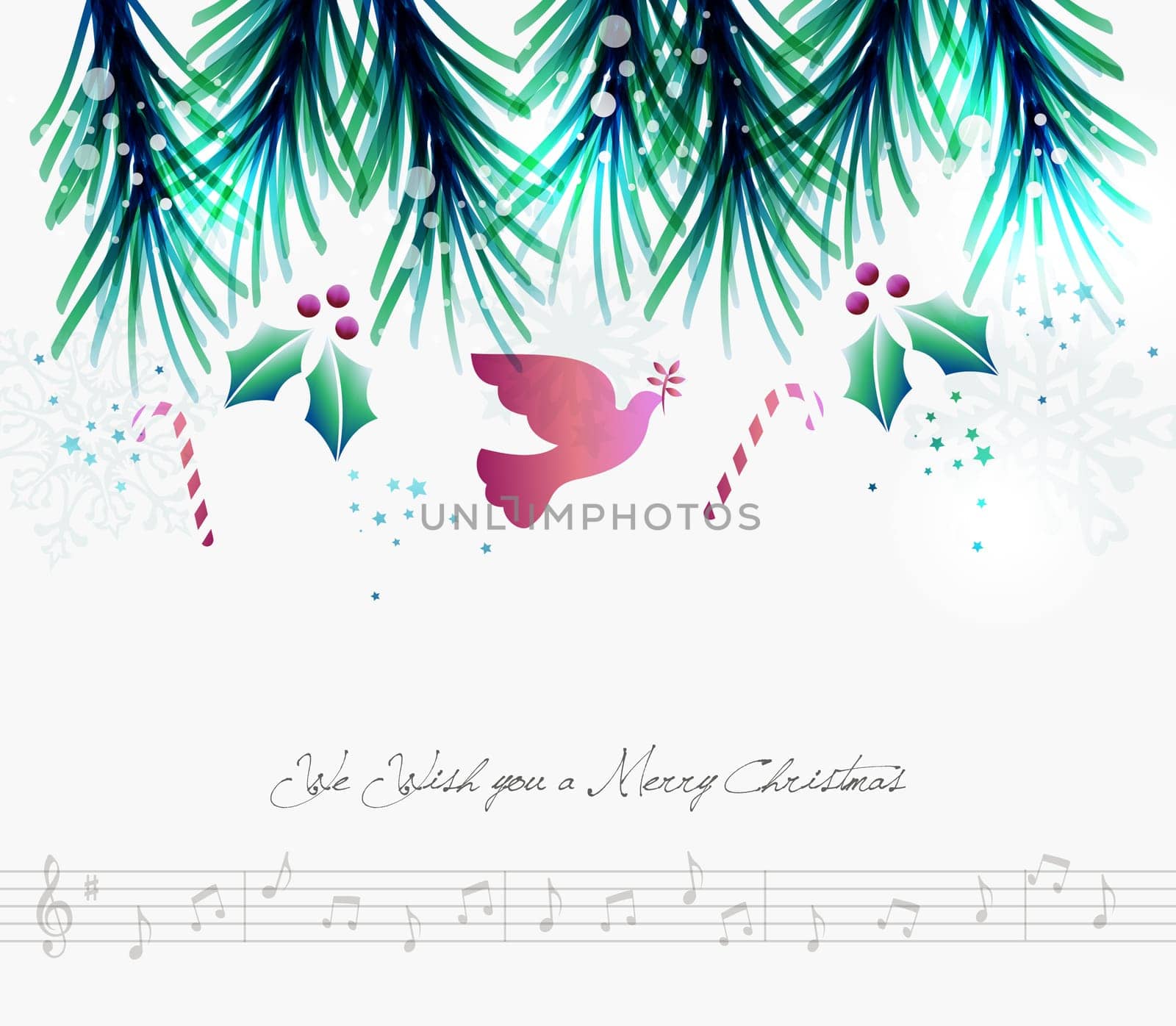 Contemporary Merry Christmas winter musicc transparency background. EPS10 illustration with transparencies layered for easy manipulation and custom coloring.