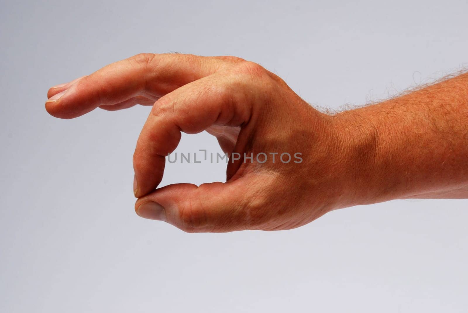 a male hand in the gesture everything is ok