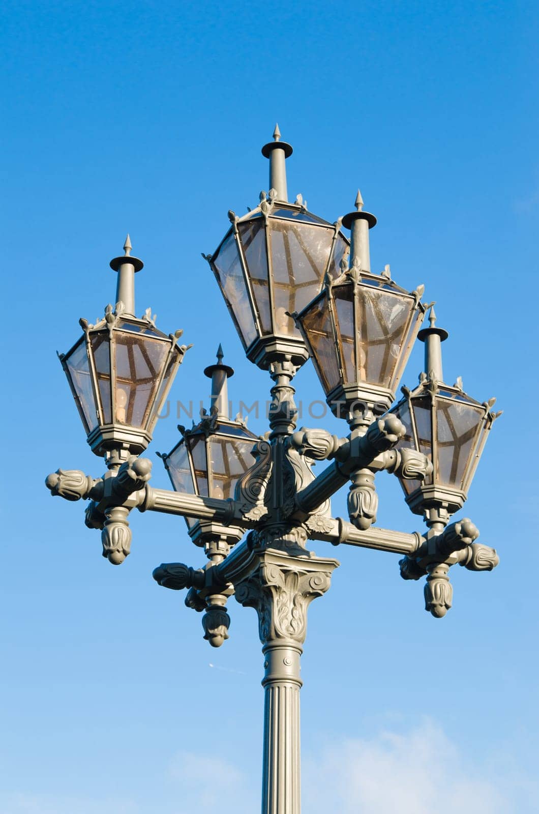 Lantern of street illumination on a background of the sky