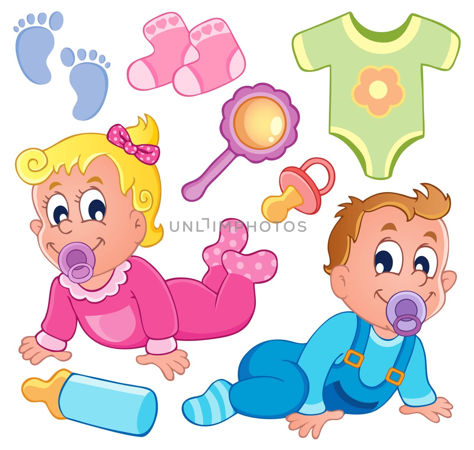 Babies theme collection 2 - picture illustration.