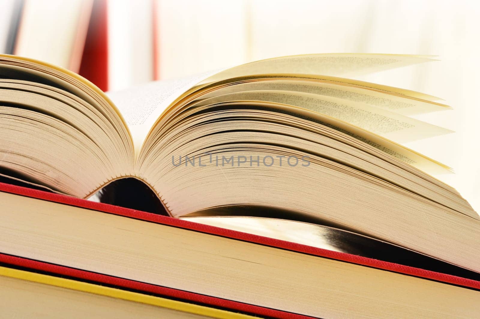 Composition with books on the table