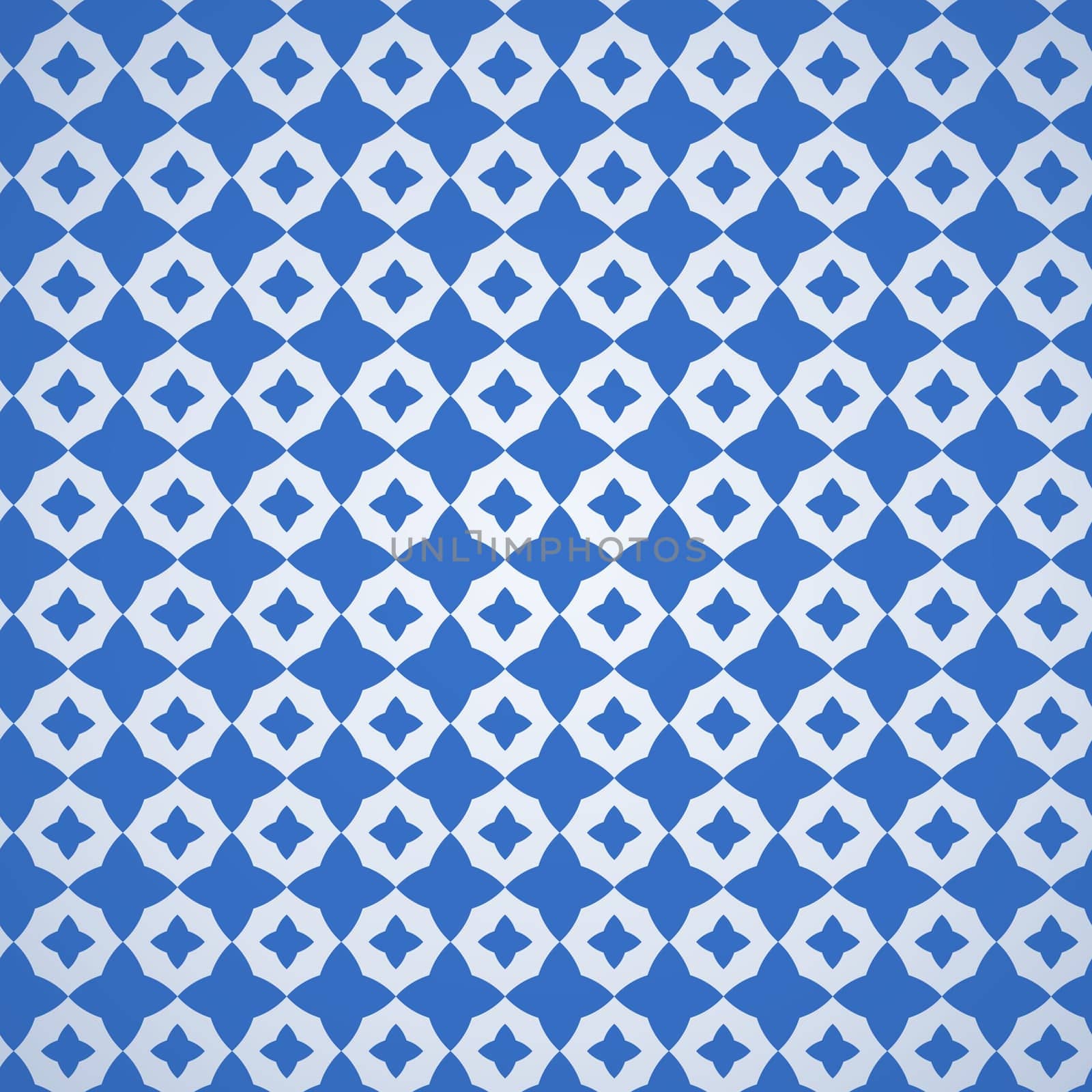 Classic pattern with white stars in blue circles