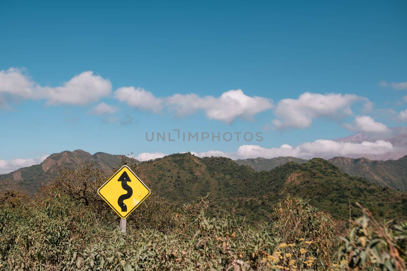 Curvy signpost on the Los Lagos trails in the Potrero de Yala Provincial Park in Jujuy, Argentina by martinscphoto