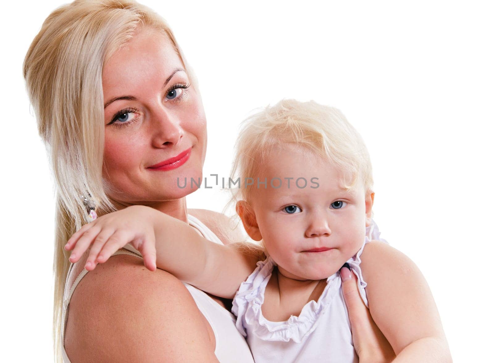 beautiful young mother and her three year old daughter