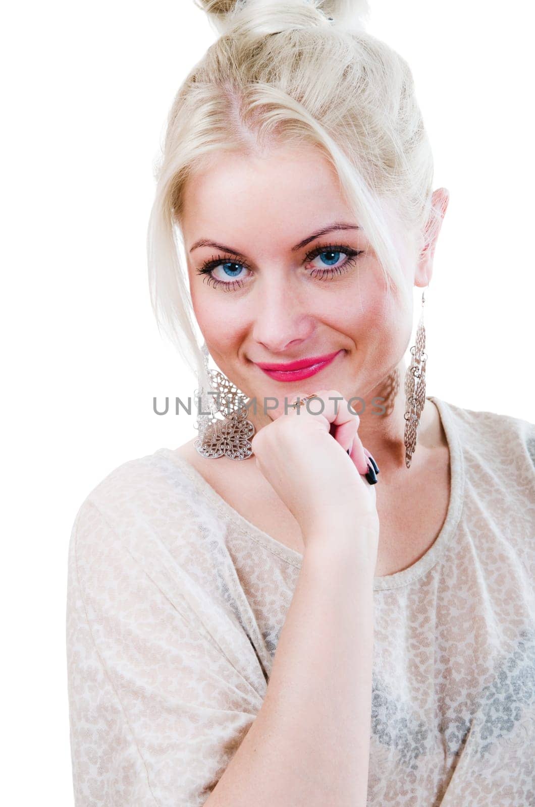 Portrait of a young woman blonde
