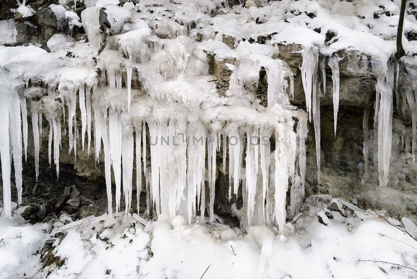 icicles on the Apennines of Emilia Romagna
