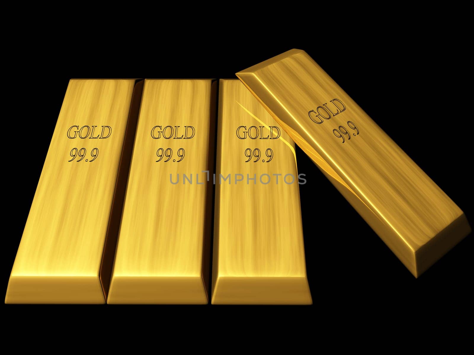 Macro view of rows of gold bars for adv or others purpose use