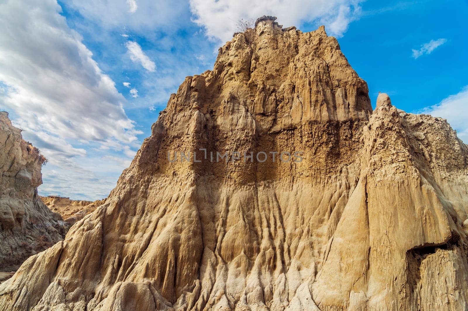 Dry desolate rock formation in Tatacoa Desert