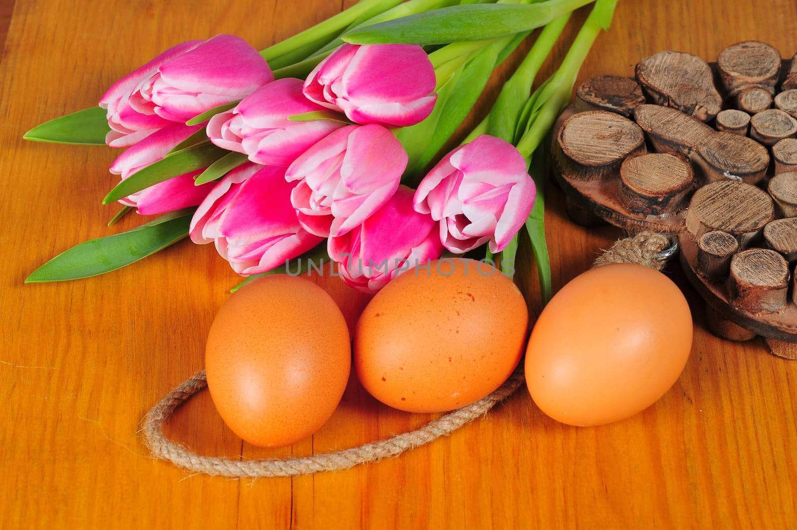 Easter Tulips Flowers Eggs