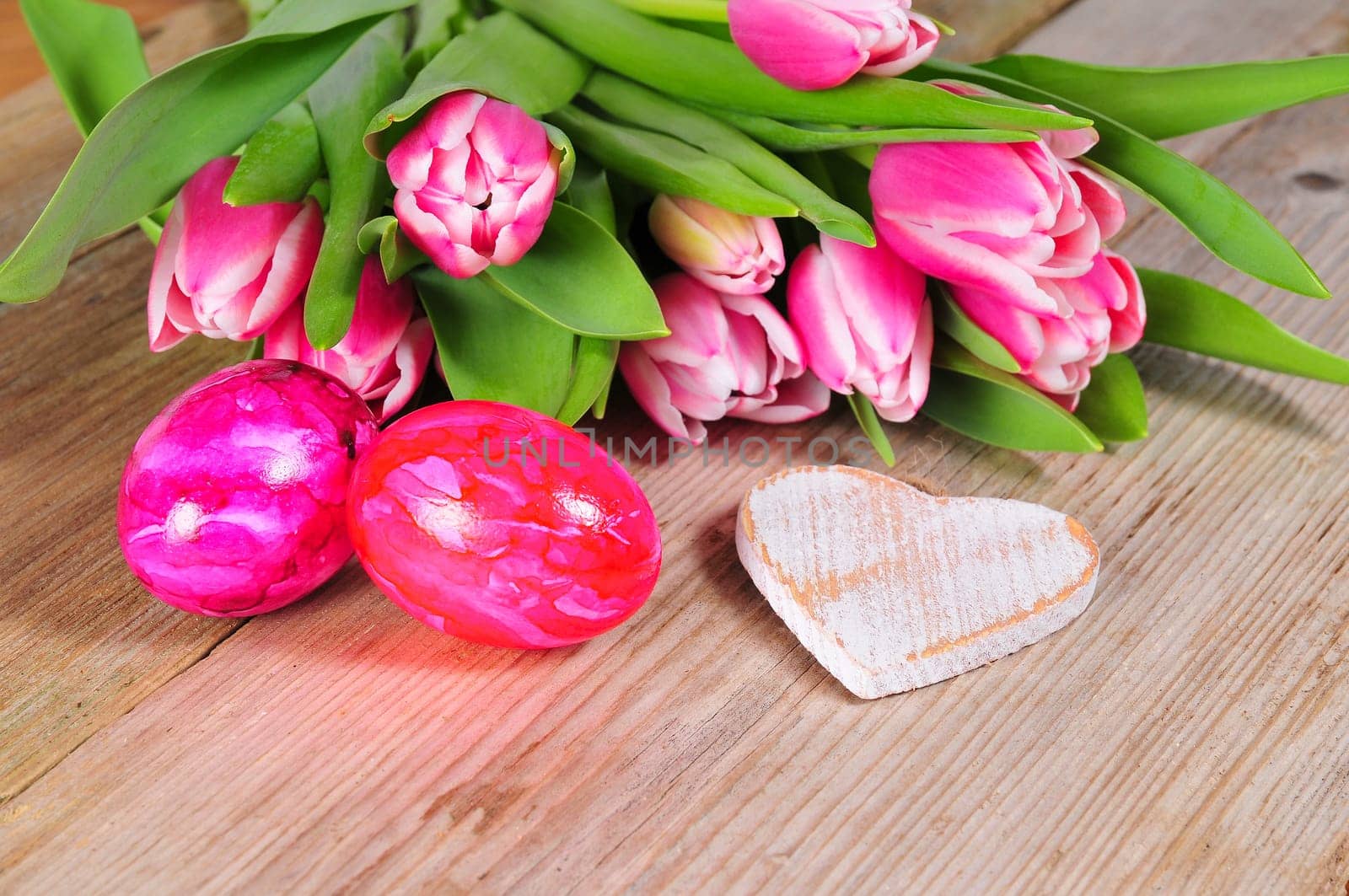 Easter Tulips Flowers Eggs