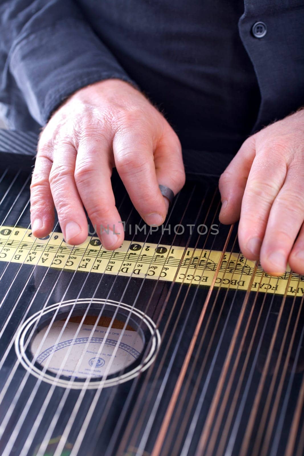 Playing the zither instrument