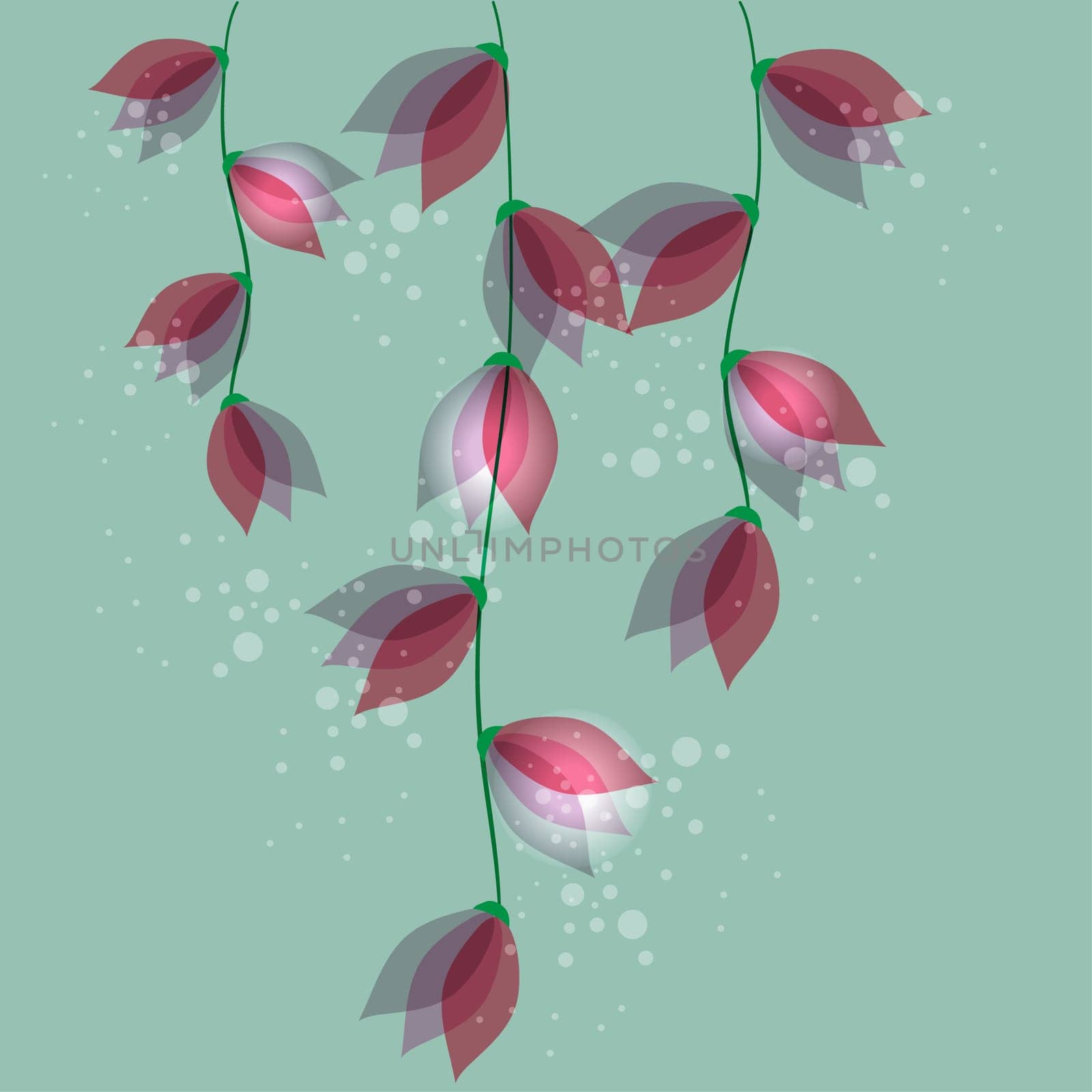 Spring time contemporary transparent flowers background. EPS10 file version. This illustration contains transparencies and is layered for easy manipulation and customization.