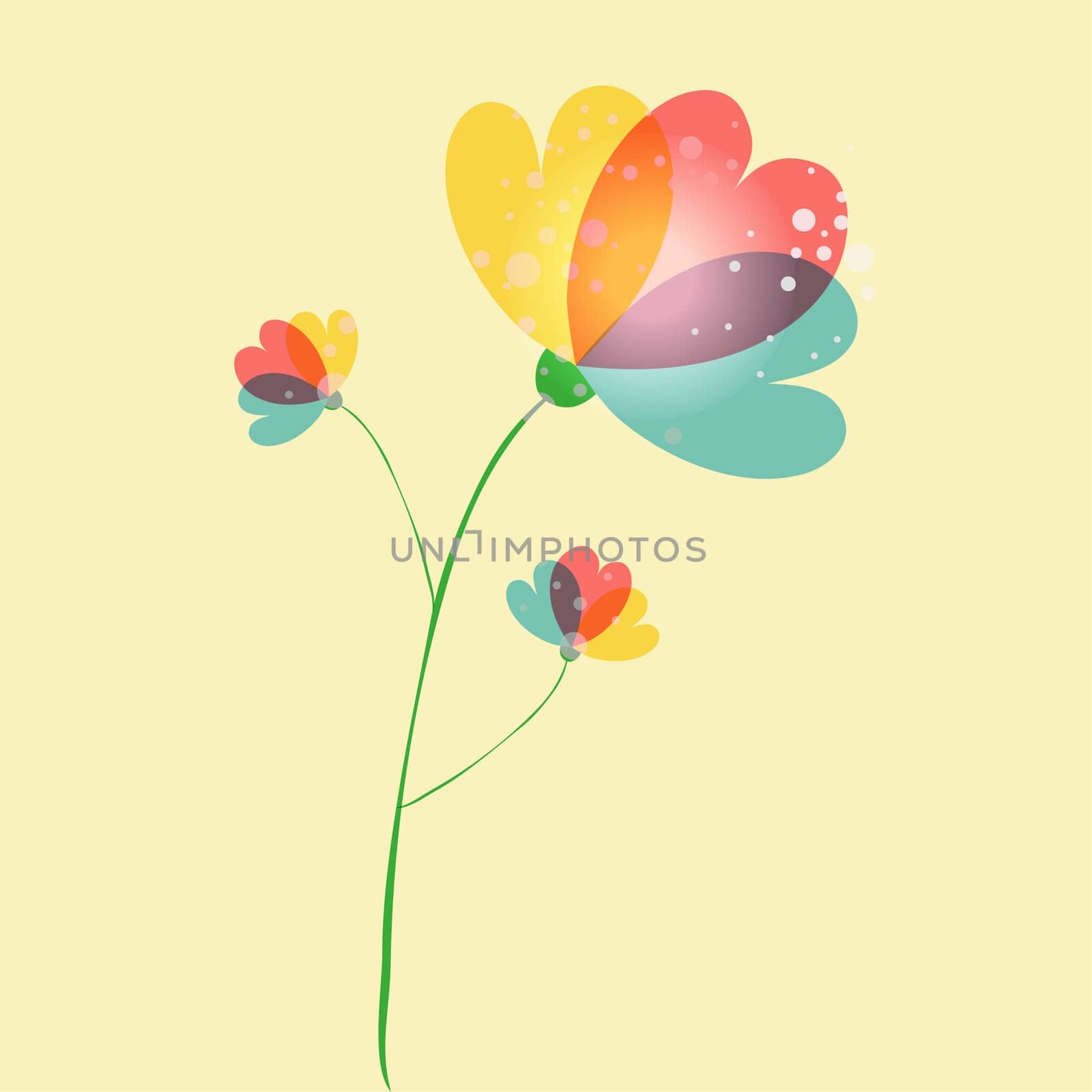 Spring time contemporary transparent flower background. EPS10 file version. This illustration contains transparencies and is layered for easy manipulation and customization.