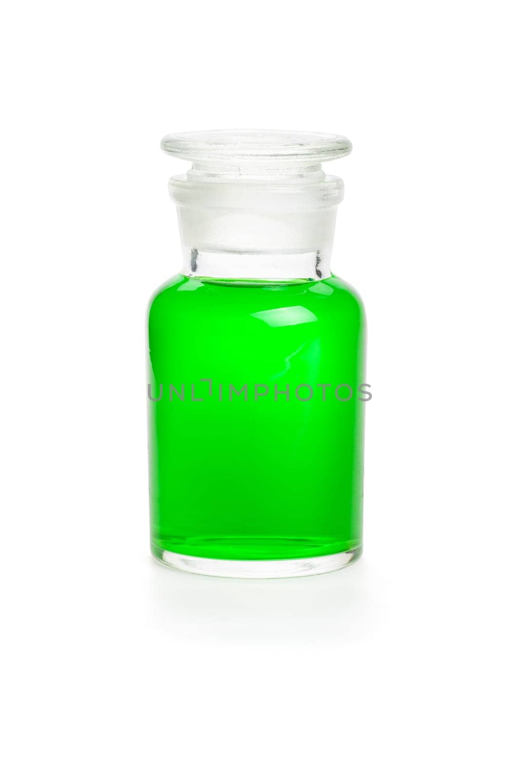 Laboratory Bottle with Green Liquid