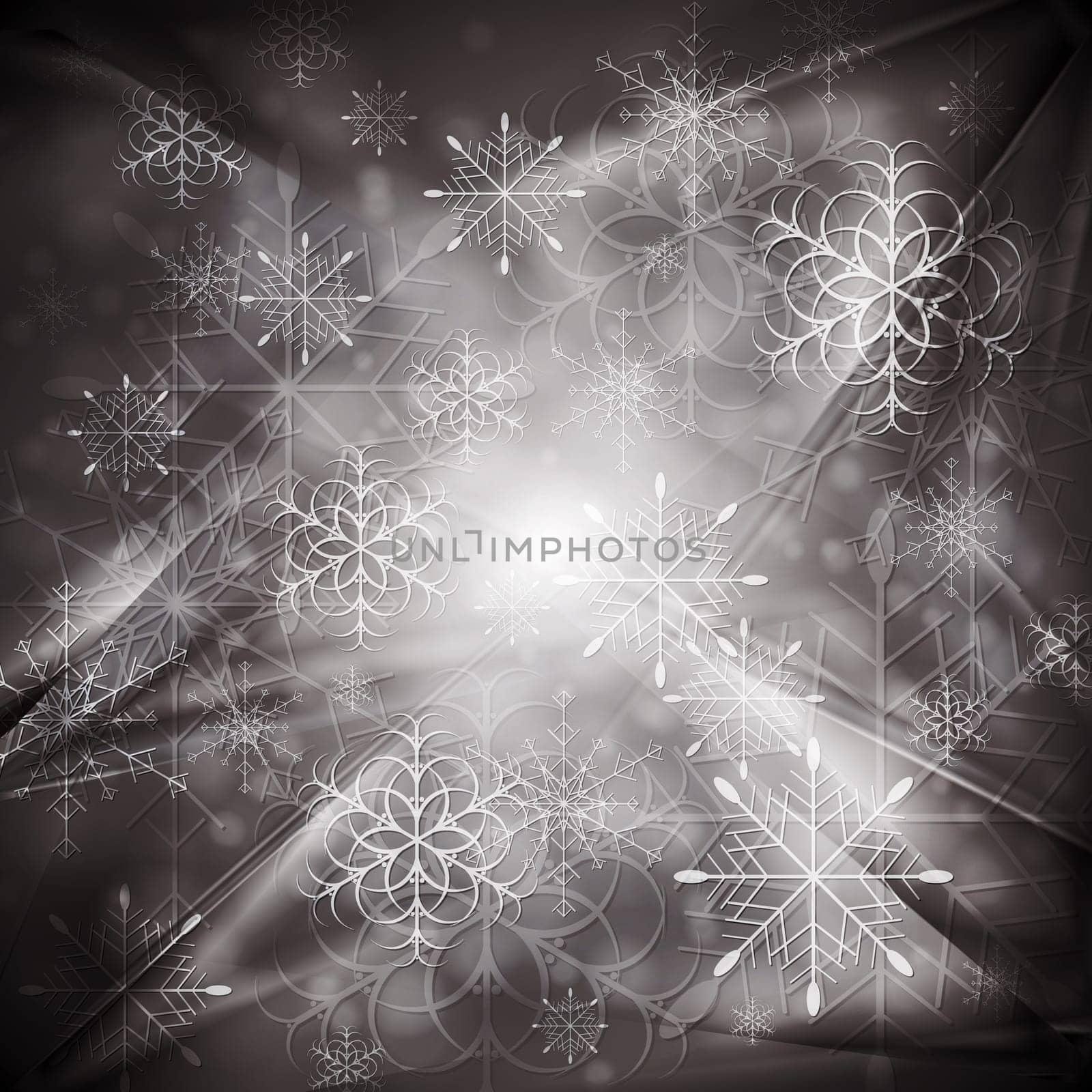 Merry Christmas! Abstract sparkling background with snowflakes. Eps 10 vector design