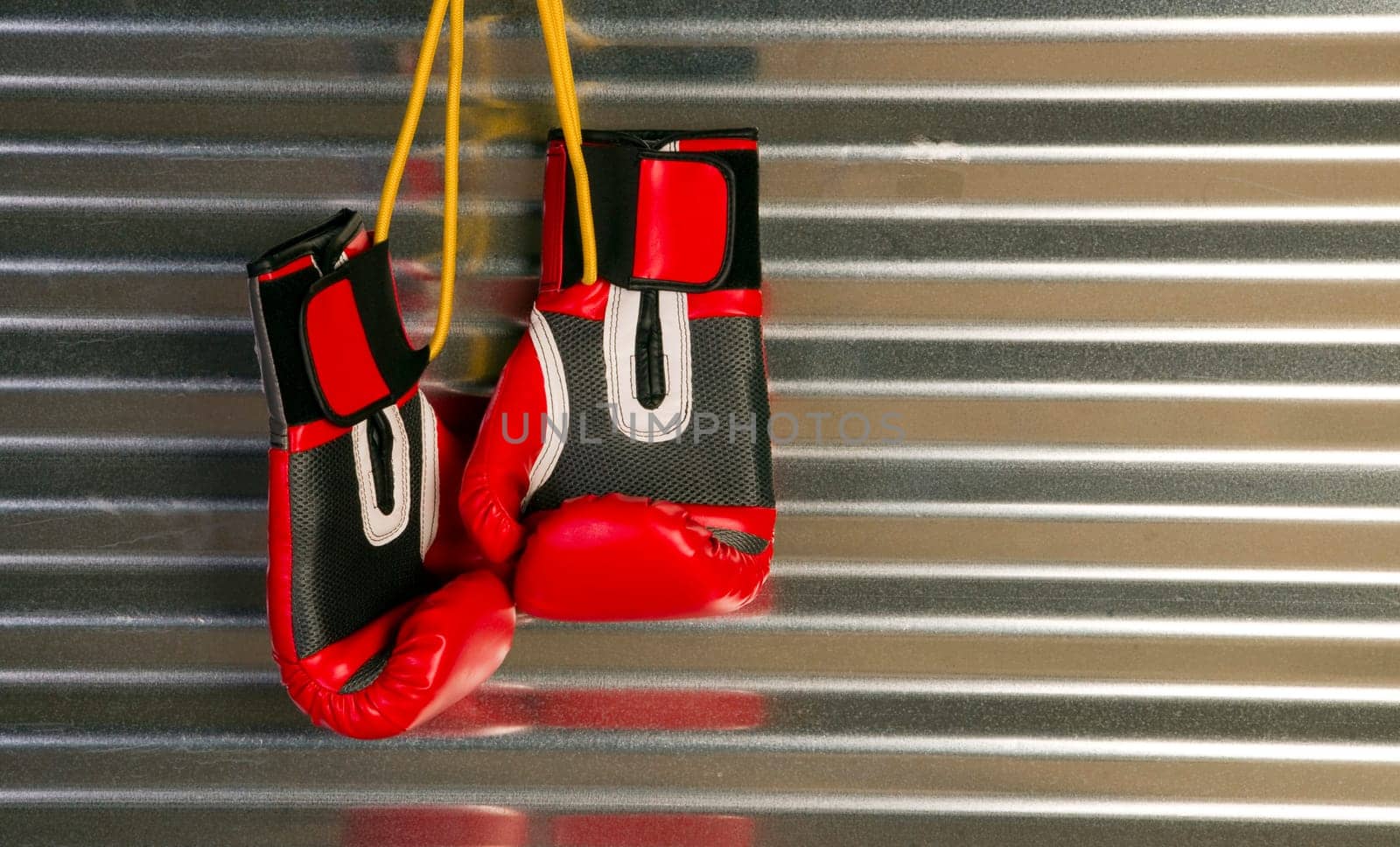 Boxing gear stored unused in the gym