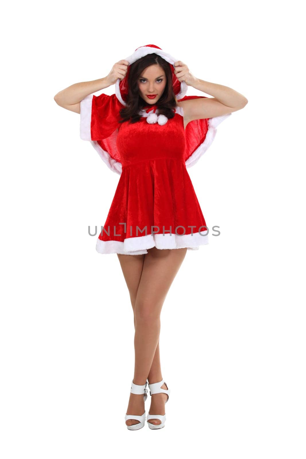 Sexy woman dressed as Mrs. Claus